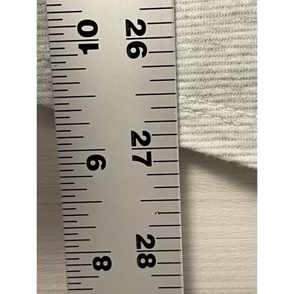 Ann Taylor Loft Top Medium Womens Gray Long Sleeve Metallic Stripe Pullover Stre - Picture 4 of 10